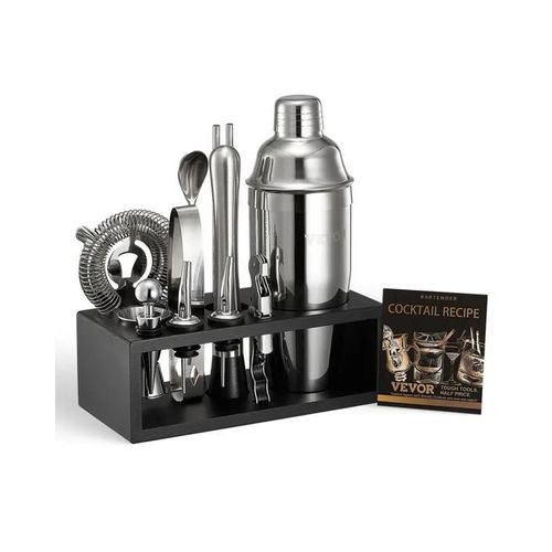 Ensemble Shaker À Cocktail-Vevor 13 Pcs-Accessoire Pour Barman Martini En Acier Inox-Argent