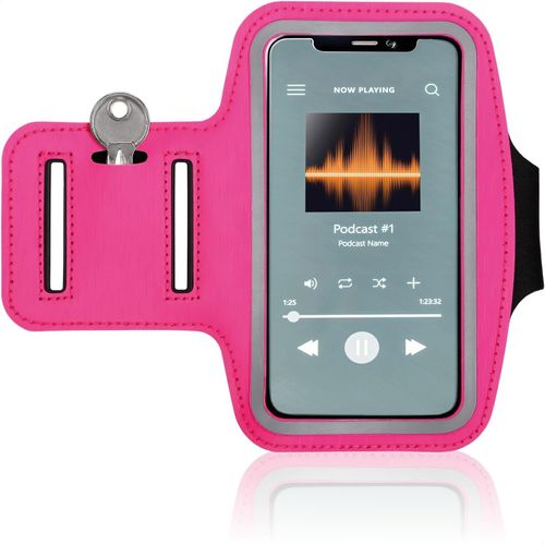Wqs-Com-Four® Brassard De Sport - Poche De Bras Pour Le Smartphone - Poche Mp3 Et Téléphone Portable Pour Le Haut Du Bras - Idéal Pour La Course À Pied, Le Jogging Et Le Sport (1 Pièce - Rose)