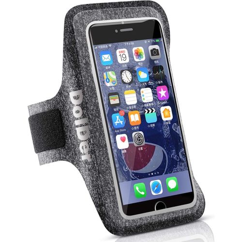 Wqs-Brassard De Sport Universel Pour Téléphone Portable - Compatible Avec Iphone 15/14/13/12 Pro Max Galaxy S24/S23+/S22/S21 Fe - Bracelet De Jogging Pour La Course (6,2"   6,7") - Gris Foncé