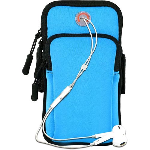 Pochette De Brassard Imperméable En Néoprène Pour Téléphone Portable Jusqu'À 6,0"" (6,0""), Sac De Sport, Sport De Plein Air (Bleu)