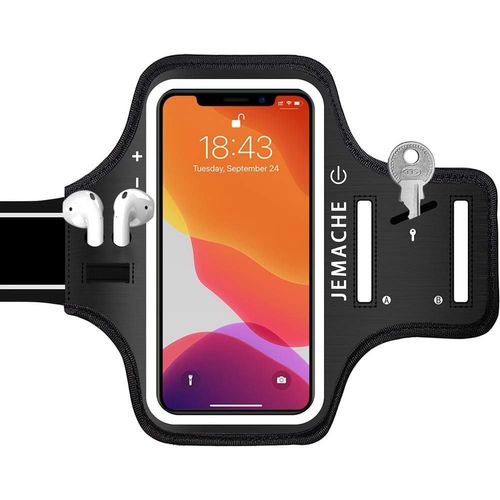 Few-Iphone 15 Pro, 14 Pro, 13 Pro Brassard, Gym Course Exercice Entraînement Sport Telephone Armband Pour Iphone 15 Pro, 14 Pro, 13 Pro, 12 Pro, 11 Pro, X, Xs (Foncé)