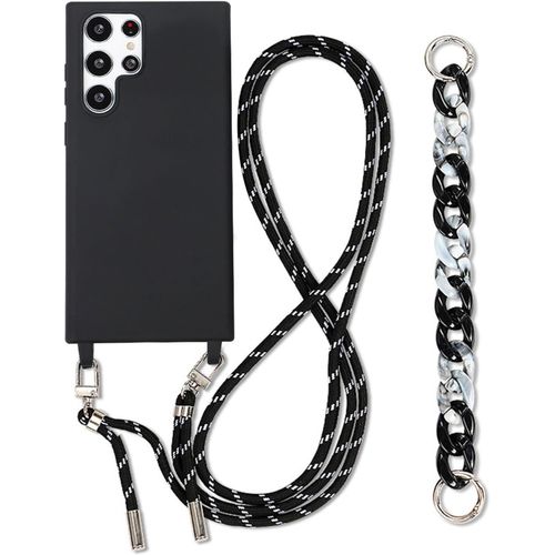 Wqs-Coque De Protection Pour Téléphone Portable Samsung Galaxy S20plus Avec Brassard, Coque De Protection Pour Smartphone Avec Cordon, En Tpu, Noir