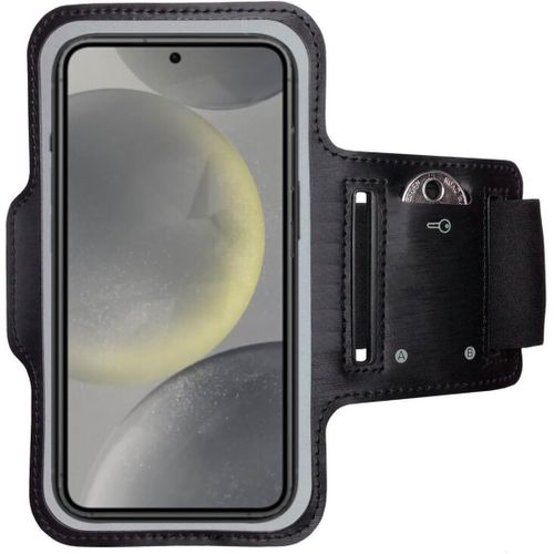 JGD-Brassard de sport pour Samsung Galaxy S24 ¿ Brassard avec compartiment pour clés ¿ Brassard de sport pour téléphone portable ¿ Noir
