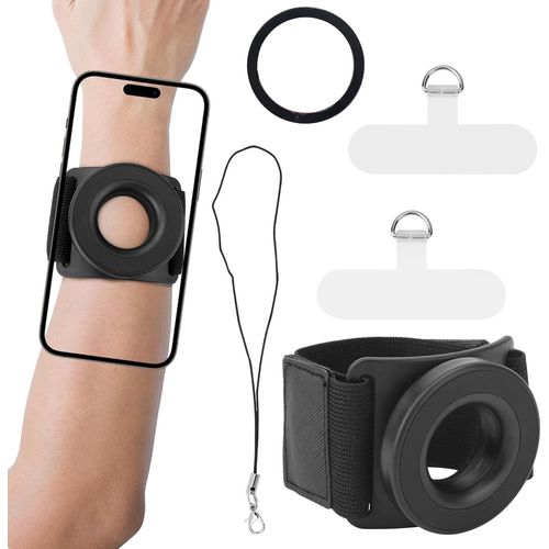 Wqs-Support Téléphone Course À Pied, Support Téléphone Magnétique En Plastique Brassards De Téléphone Rotatifs À 360 ° Pour La Course À Pied Brassard De Course À Haute Élasticité