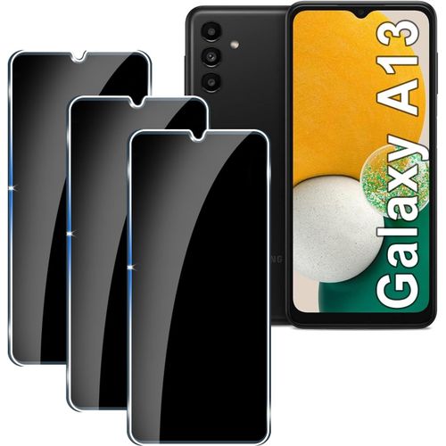 Kal-[3 Pièces] Anti-Espion Verre Trempé Pour Samsung Galaxy A13, Protecteur D'écran De Confidentialité, 9h Dureté Film Protecteur Vitre, Anti-Empreintes, Sans Bulles,Anti-Rayures,