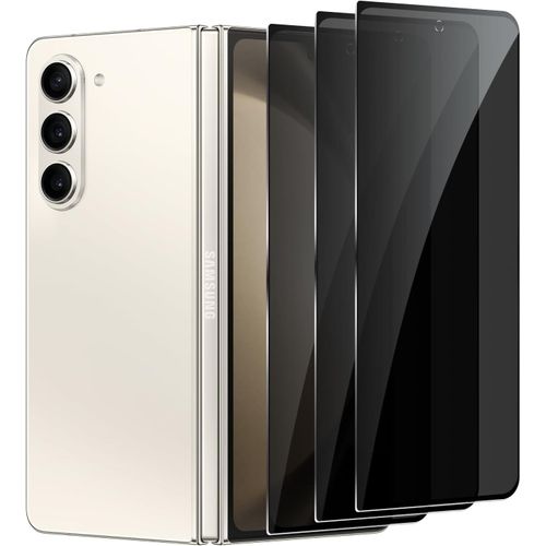 Lot De 3 Films Pour Samsung Galaxy Z Fold 4/5 De Protection Verre Trempé Anti-Espion, Dureté 9H Vitre, Installation Facile, Compatible Avec Les Coques Et Résistant Aux Rayures