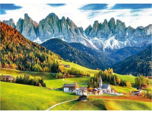 Puzzle Adulte Montagne Automne Dans Les Dolomites - 2000 Pieces - Collection Paysage Italie