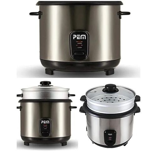 Cuiseur à Riz ¿ INOX - 1.8L - 700W - Arrêt automatique - Revêtement antiadhésif Cuiseur à riz et vapeur acier inoxydable