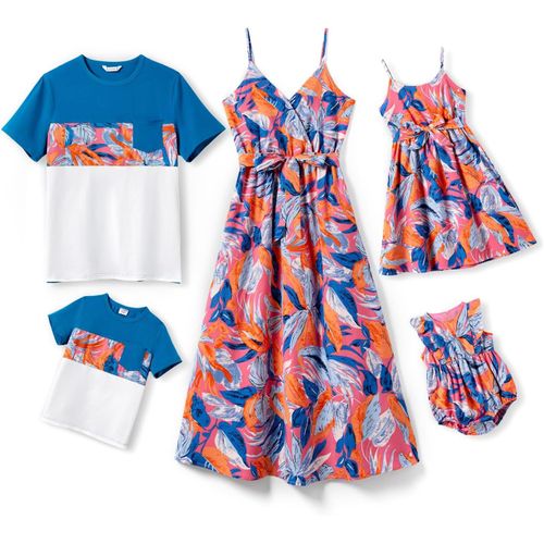 Tuyiu-Ensemble De Vêtements Pour Parents Et Enfants, Vêtements Pour Mère Et Fille Et T-Shirts Pour Père Et Fils, Style Vacances D'été À La Plage