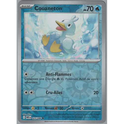 Carte Pokémon - Couaneton - 025/086 - Reverse - Ev10.5 Flamme Blanche