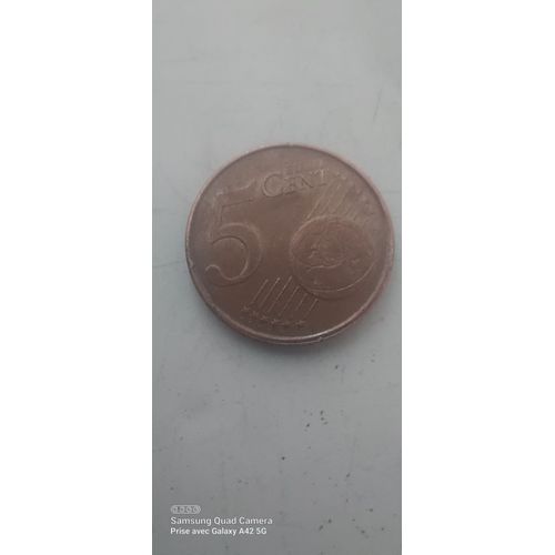 Piece De 5 Centime D Euro, Année 1999,Pays Bas ,