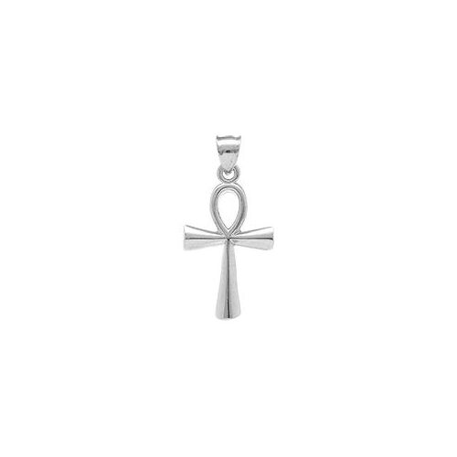 Pendentif Argent Rhodié Croix Lisse 22mm X 16mm