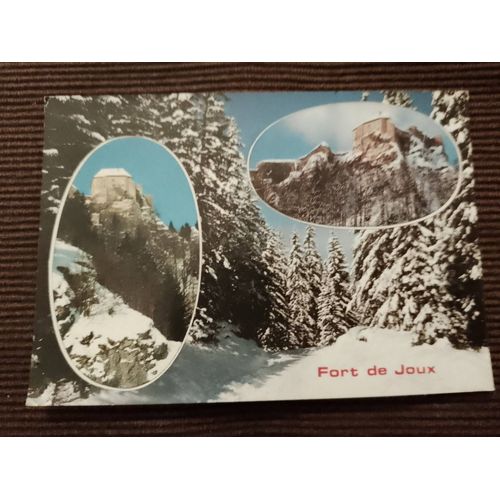Carte Postale Colorée "Fort De Joux Dans Le Doubs"Vintage Années 80.