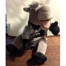 Peluche Âne Musical vintage - Rockeur