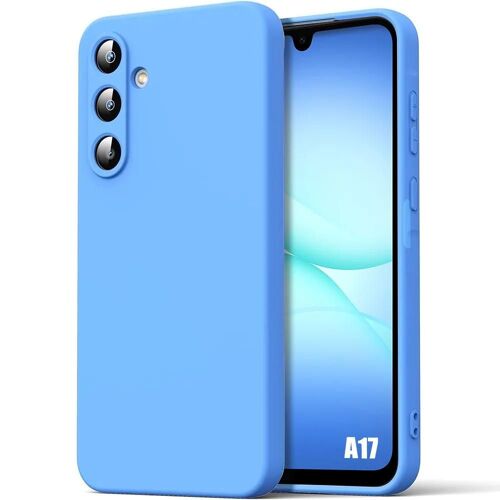 Coque Pour Samsung Galaxy A17 4g/5g, Silicone Liquide Protection Slim Légère Anti-Rayures - Bleu - Efconnection