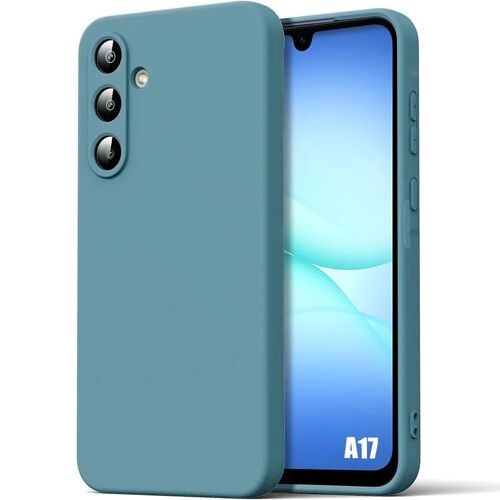 Coque Pour Samsung Galaxy A17 4g/5g, Protection Silicone Doux Léger Anti-Rayures Antichoc Vert Bleu - Efconnection
