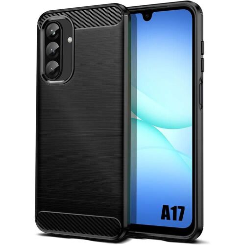Coque pour Samsung Galaxy A17 4G/5G, Motif Fibre de Carbone Protection Antichoc Anti-Rayures Renforcé Noir - EFConnection