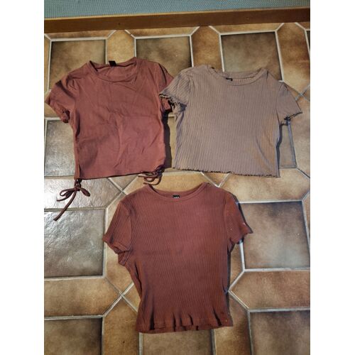 Lot De 3 T-Shirt Courts Pour Femme Taille M