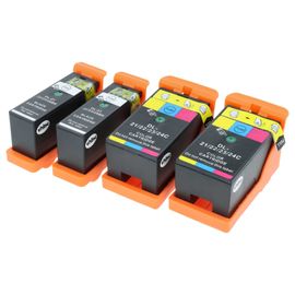 vhbw 4x cartouches remplacement pour Dell 22, 21, 23, 24 pour imprimante