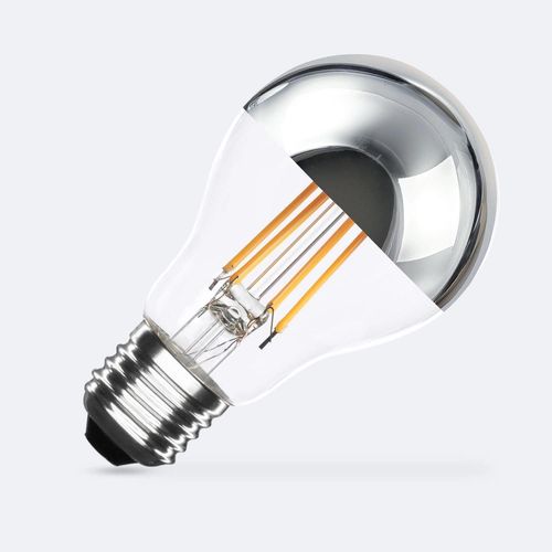 Ampoule Filament Led E27 8w 800 Lm A60 Chrome Reflect Blanc Chaud No Flicker 2200k