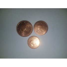 Euros, France, Lot 3 Pièces De 1 2 5 Cent 2001