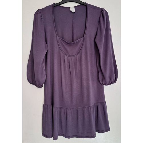 Tunique Longue Manches 3/4 Couleur Unie
