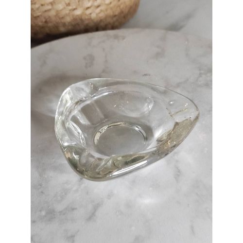 Cendrier Triangulaire Vintage En Verre