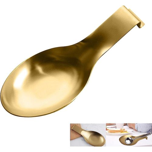 Repose-Cuillère Robuste En Acier Inoxydable - Support De Cuillère Robuste Pour Ustensiles De Cuisine, Facile À Nettoyer Et Design Élégant