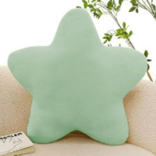 Cauc-Coussin Douillet En Peluche Pour Enfant - Coussin Décoratif Pour Coin Douillet - En Forme D'étoile - Doux Et Moelleux - Pour La Décoration De La Maison - Vert - 30 Cm