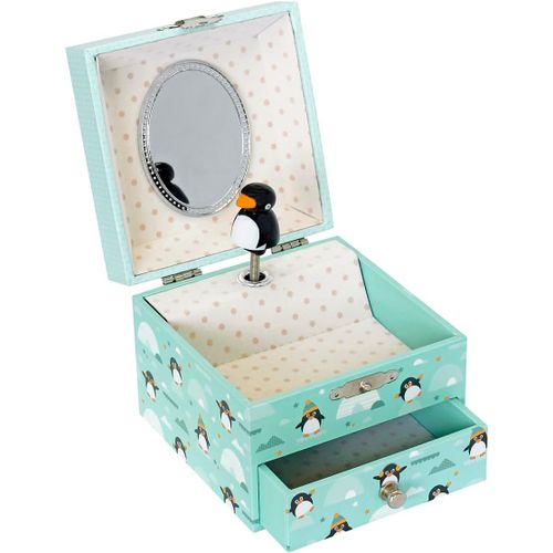 Boite a Musique Enfant - Boite a Bijoux et Tresors Musicale Chat Lutin Petit Pois - Cadeau de naissance - Le Printemps de Vivaldi