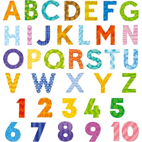 Eryi-Ds9-4003 Alphabet Coloré Chiffres Stickers Muraux Enfants Abc 123 Sticker Mural Peel And Stick Amovible Pour Chambre D'enfant Salon Art Peintures Murales Décor Bébé Salle De Jeux