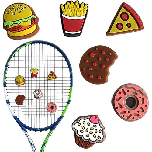 Ersan-6 Pièces Absorbeur De Chocs De Tennis Absorbeur De Chocs De Raquette De Tennis Amortisseur De Vibrations Absorbeur De Chocs En Silicone Pour Les Sports De Tennis En Plein Air.