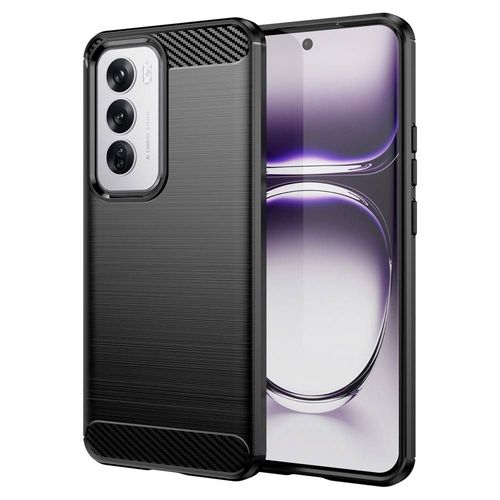 Coque Pour Oppo Reno 12 5g - Housse Etui Silicone Gel Carbone + Film Ecran - Noir