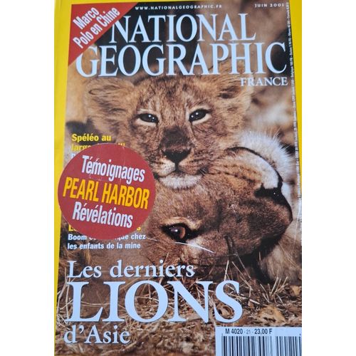 Revue National Geographic France.Les Derniers Lions D'Asie
