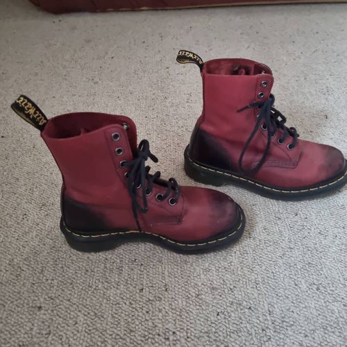 Bottines Dc Martens Rouge