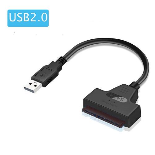 Câble SATA vers,jusqu'à 6 Gbps pour disque dur externe HDD SSD 2.5 pouces,adaptateur SATA 3 22 broches USB 3.0 vers SMirette III - Type USB 2.0 #A