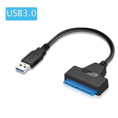 Câble SATA vers,jusqu'à 6 Gbps pour disque dur externe HDD SSD 2.5 pouces,adaptateur SATA 3 22 broches USB 3.0 vers SMirette III - Type 25CM USB 3.0