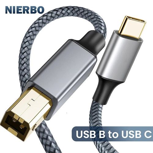Nierbo-Câble D'imprimante Usb B Vers Usb C,Type C,Fil Tressé En Nylon Pour Contrôleur De Dj De Piano Numérique Yamaha Mol - Type 2 M