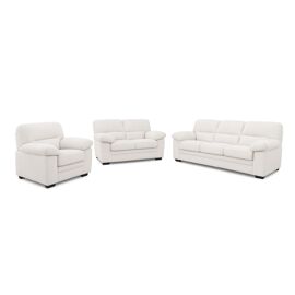 Ensemble Canapé 3 Places + 2 Places + Fauteuil En Velours Côtelé Beige Lincoln