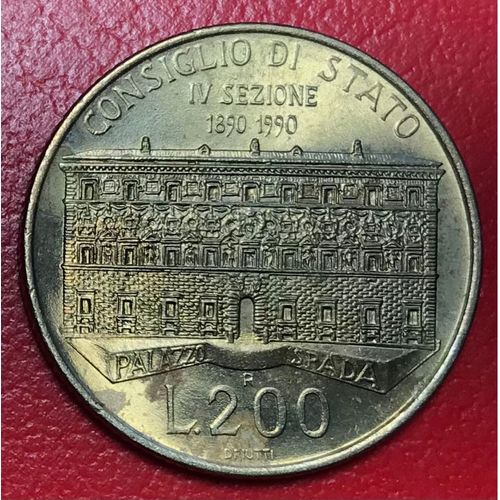 200 Lire - Conseil D’Etat - 1990 - Italie