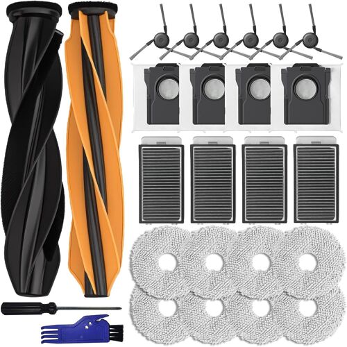 TEPPE-Lot de 26 Accessoires pour Robot aspirateur Dreame X50 Ultra Complete/Master/L50 Pro Ultra/L40s Pro Ultra/Mova V50 Ultra Complete Brosse Principale Filtres Chiffons Nettoyage Sacs à poussière