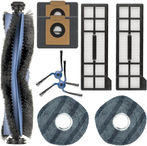 ChicSlick-(9 Pièces) Pièces De Rechange Pour Le Kit D'Accessoires De L'Aspirateur Robot Eufy X10 Pro Omni, 1 À Rouleau, 2 Filtres Hepa, 2 Sacs À Poussière, 2 S Latérales, 2 Tampons À Vadroui[X839]