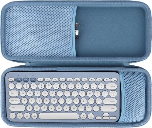 Dur Étui de Protection Compatible avec Logitech Pebble 2 Combo, Pebble Keys 2 K380s / K380 Clavier en Pebble Mouse 2 M350s / M350 Souris (Bleu Clair)