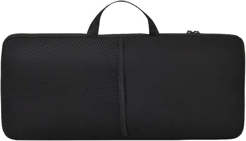 Étui de protection portable en néoprène souple avec bande de préhension compatible avec Logitech K400 Plus, clavier tactile sans fil avec pavé tactile intégré, clavier HTPC, Noir , Classique