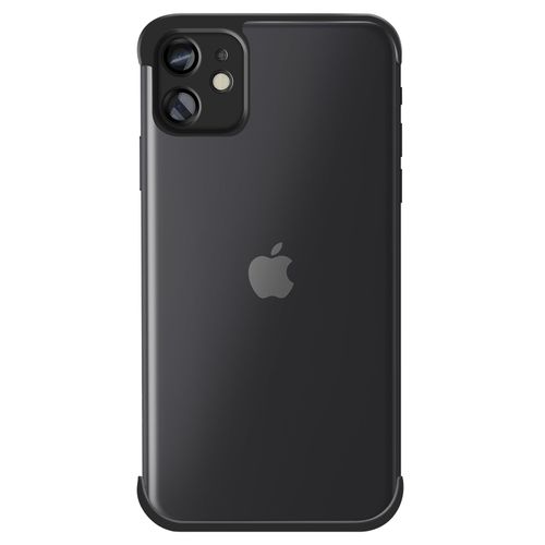 Coque Bumper pour Apple iPhone 11 en Deux Parties en Silicone Noir