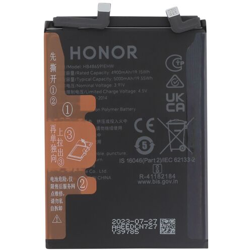 Batterie Originale Pour Smartphone Honor 90 Li-Polymère 5000mah 19.35wh Honor Noir
