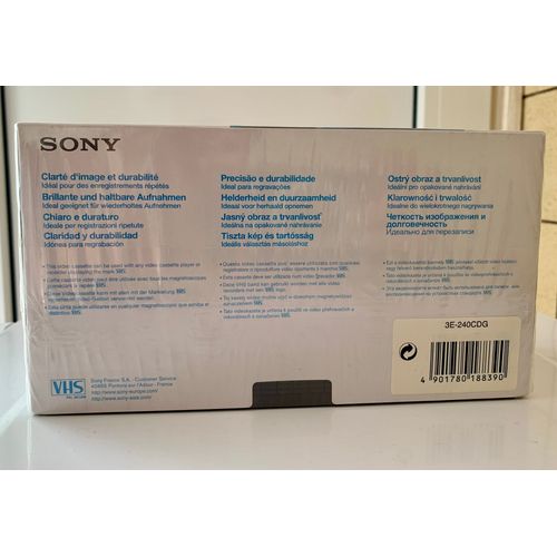 3 Cassettes VHS SONY 240 4 hours