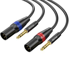 Cable XLR Jack, 30CM Adaptateur XLR Mâle Vers Jack 6.35mm