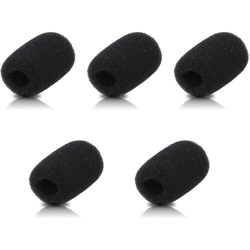 Set 5x Mini Housse pour Microphone-Coque en Mousse 2x3,2x1 cm-noir