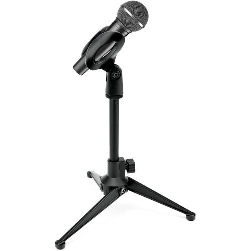 Support de microphone de bureau, pied micro, support de trépied de microphone extensible, plage de réglage de 18 à 25 cm, pliable, compatible avec la plupart des microphones